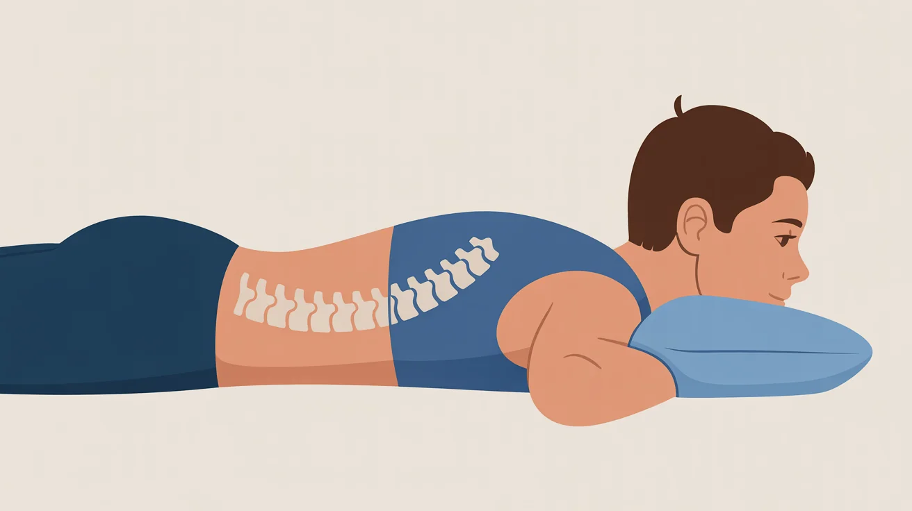 Proper spinal alignment for back sleepers